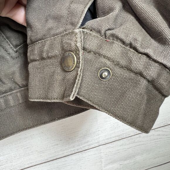 Dri-Duck Mens Brown Canvas Full Zip Work Jacket Flannel Lined Size L - Picture 8 of 15